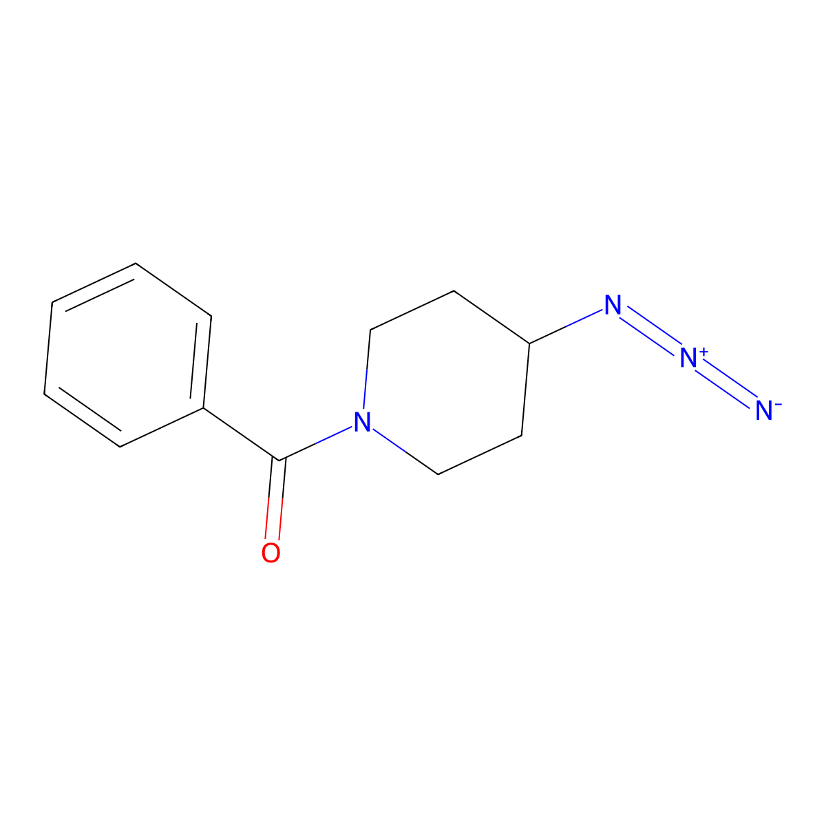 4-Azido-1-benzoylpiperidine molecular structure, CAS 1802405-62-4