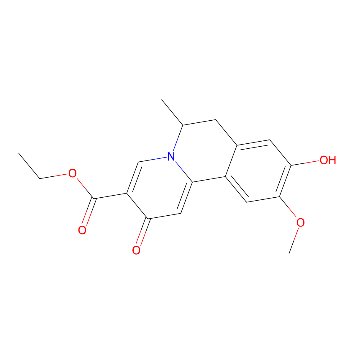 Ethyl 9-Hydroxy-10-methoxy-6-methyl-2-oxo-6,7-dihydro-2H-pyrido[2,1-a]isoquinoline-3-carboxylate molecular structure, CAS 1802408-57-6
