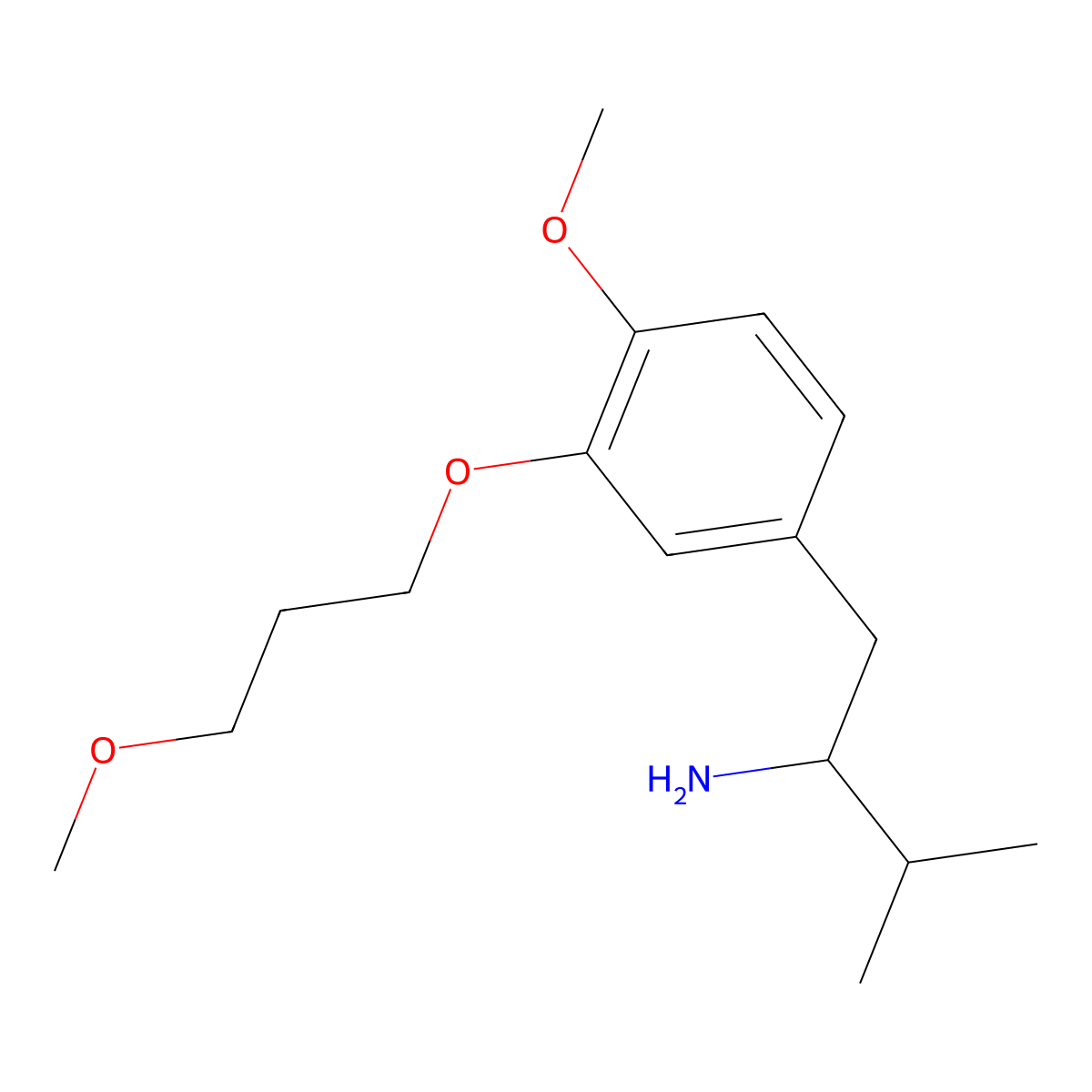 1-(4-Methoxy-3-(3-methoxypropoxy)phenyl)-3-methylbutan-2-amine molecular structure, CAS 1802412-95-8