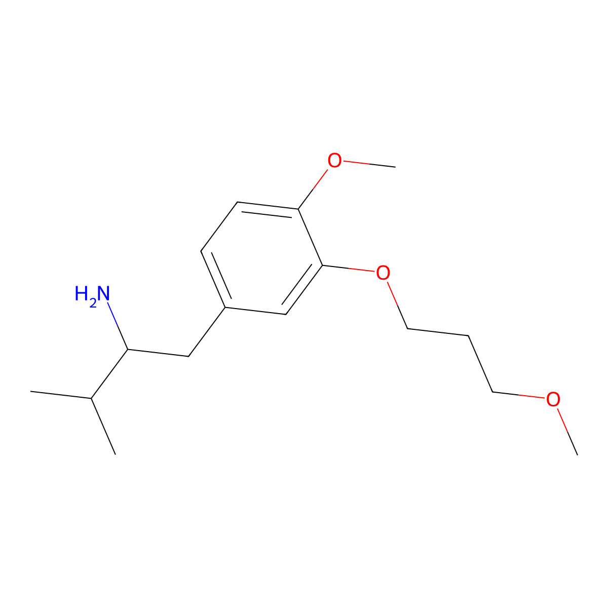 1-(4-Methoxy-3-(3-methoxypropoxy)phenyl)-3-methylbutan-2-amine molecular structure, CAS 1802412-95-8