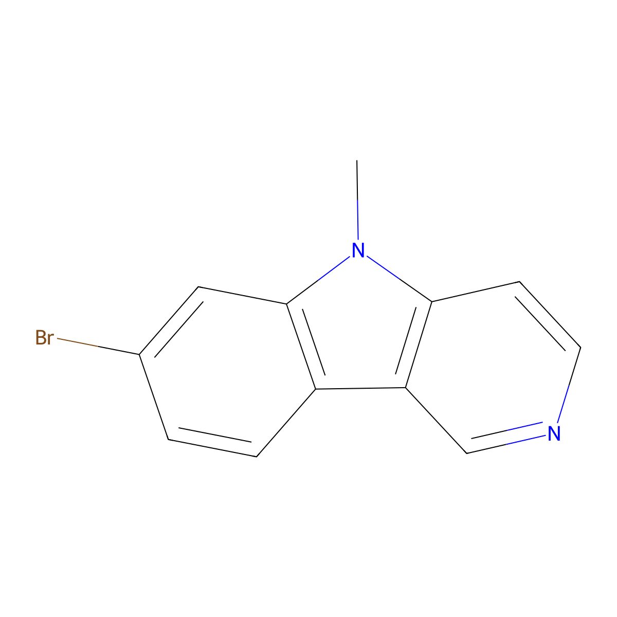 7-Bromo-5-methylpyrido[4,3-b]indole molecular structure, CAS 1802413-04-2