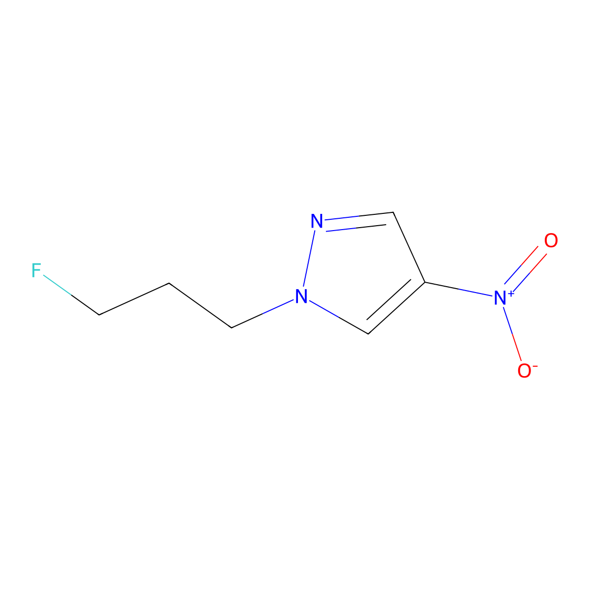 1-(3-fluoropropyl)-4-nitro-1H-pyrazole molecular structure, CAS 1802413-41-7