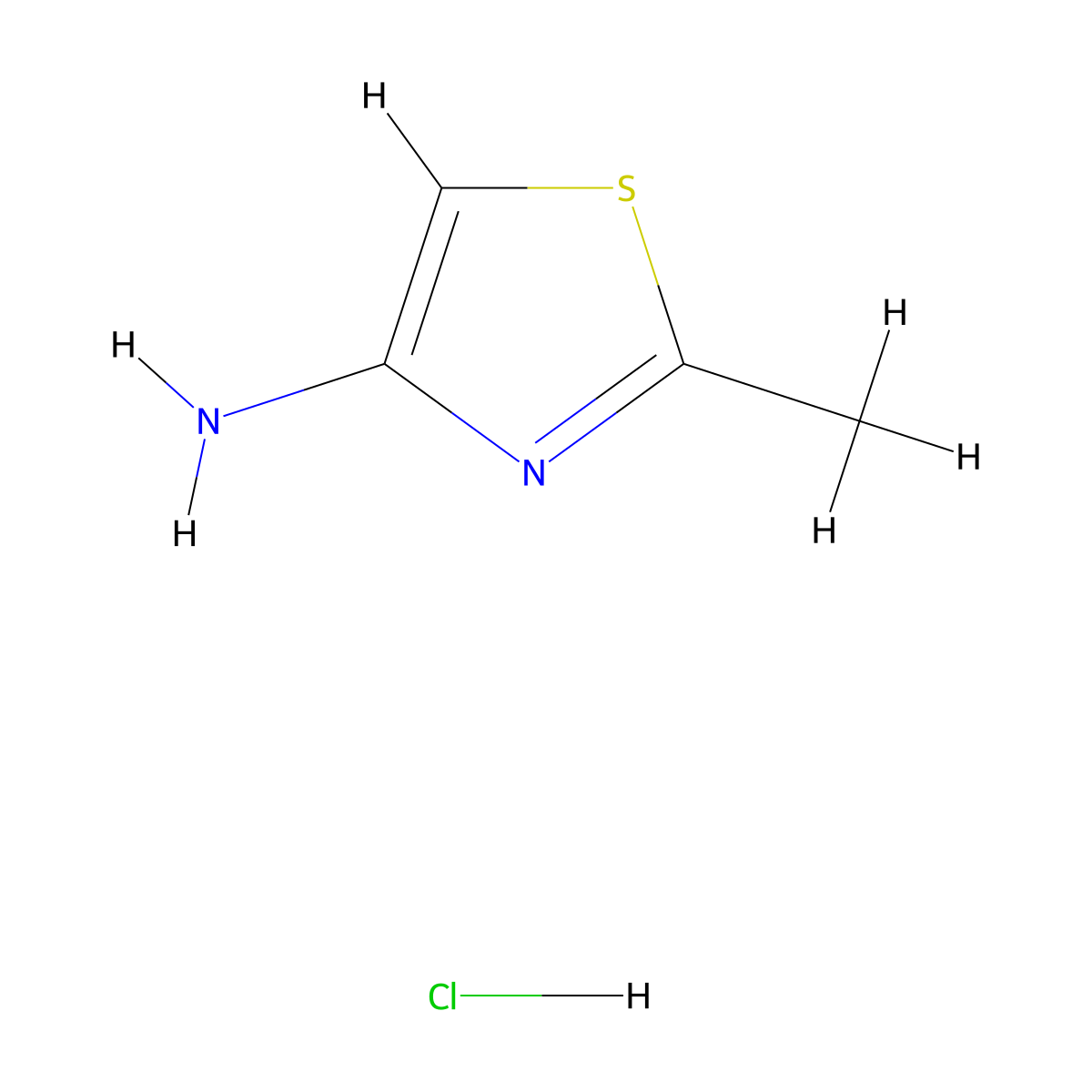 2-Methylthiazol-4-amine hydrochloride molecular structure, CAS 1802489-61-7
