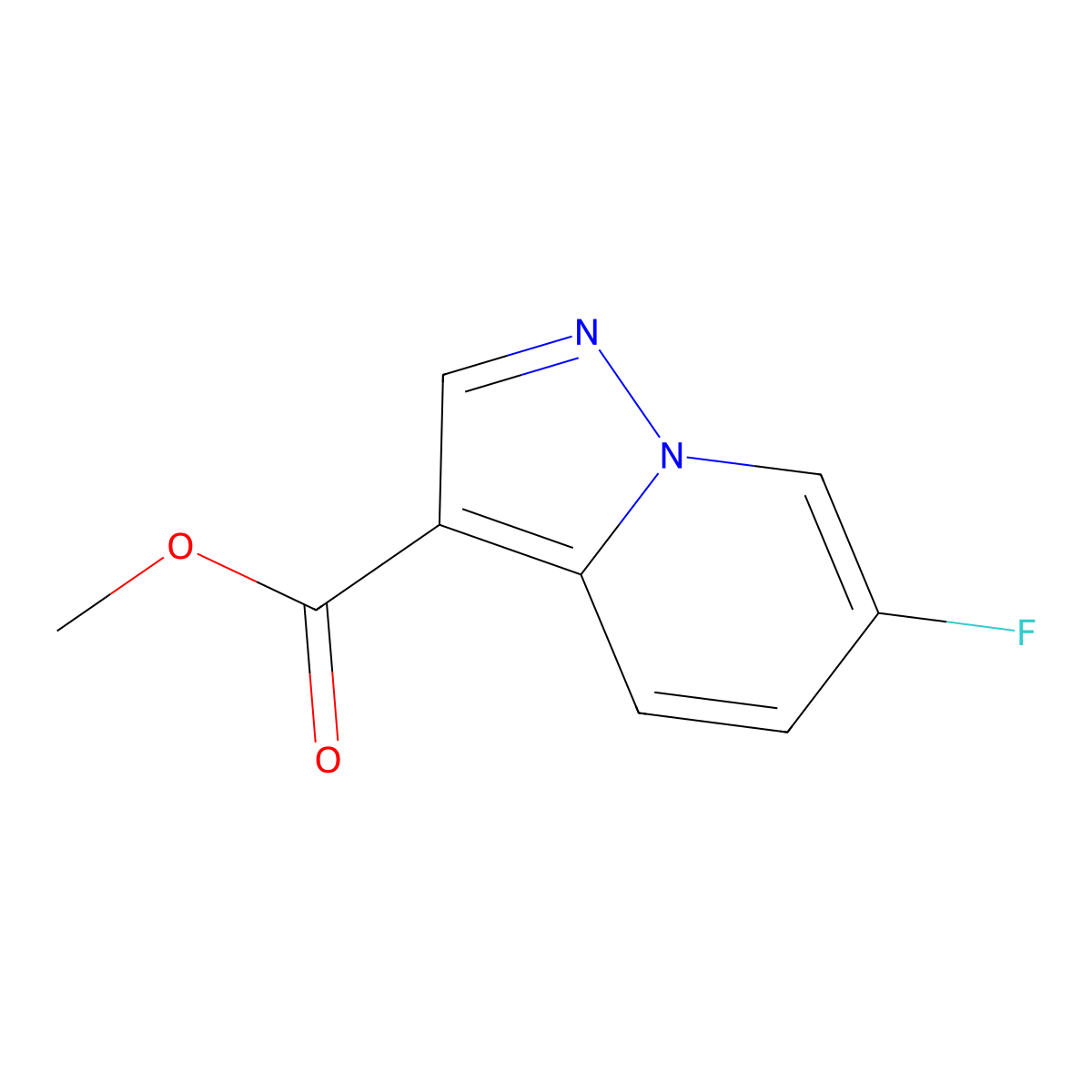 Methyl 6-fluoropyrazolo[1,5-a]pyridine-3-carboxylate molecular structure, CAS 1802489-63-9