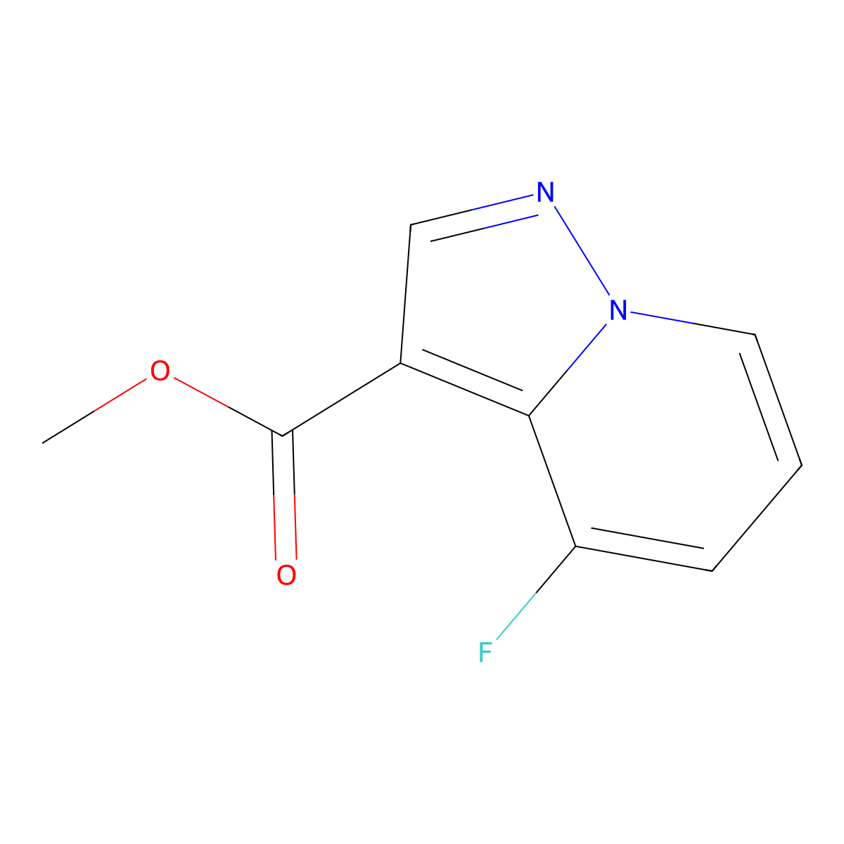 Methyl 4-fluoropyrazolo[1,5-a]pyridine-3-carboxylate molecular structure, CAS 1802489-64-0