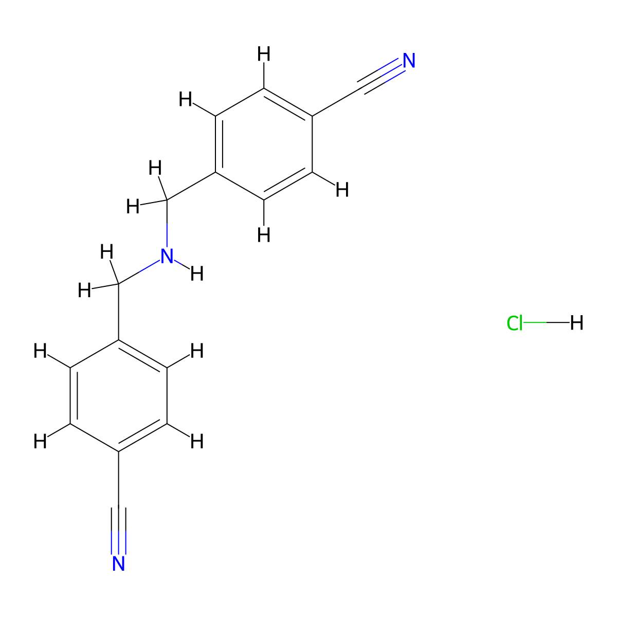 Bis(4-cyanobenzyl)amine Hydrochloride molecular structure, CAS 1802566-49-9
