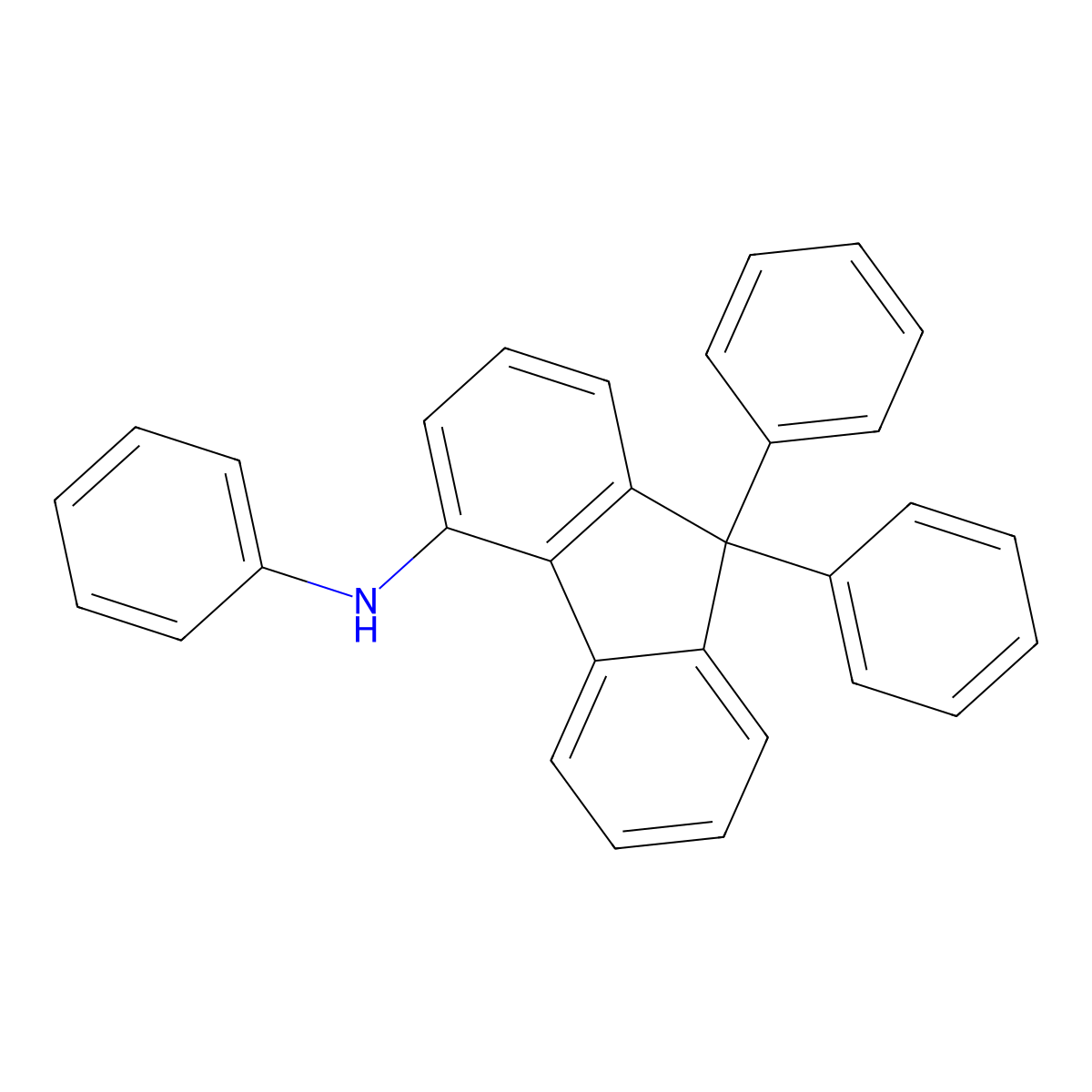 N,9,9-Triphenyl-9H-fluoren-4-amine molecular structure, CAS 1802591-60-1