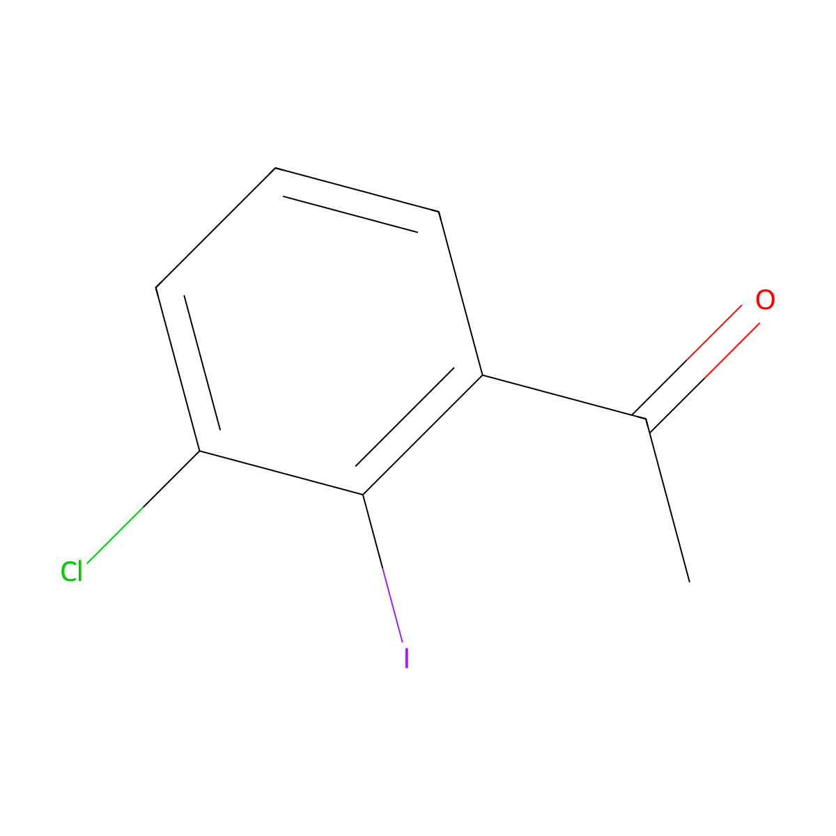 1-(3-Chloro-2-iodophenyl)ethanone molecular structure, CAS 1802599-75-2
