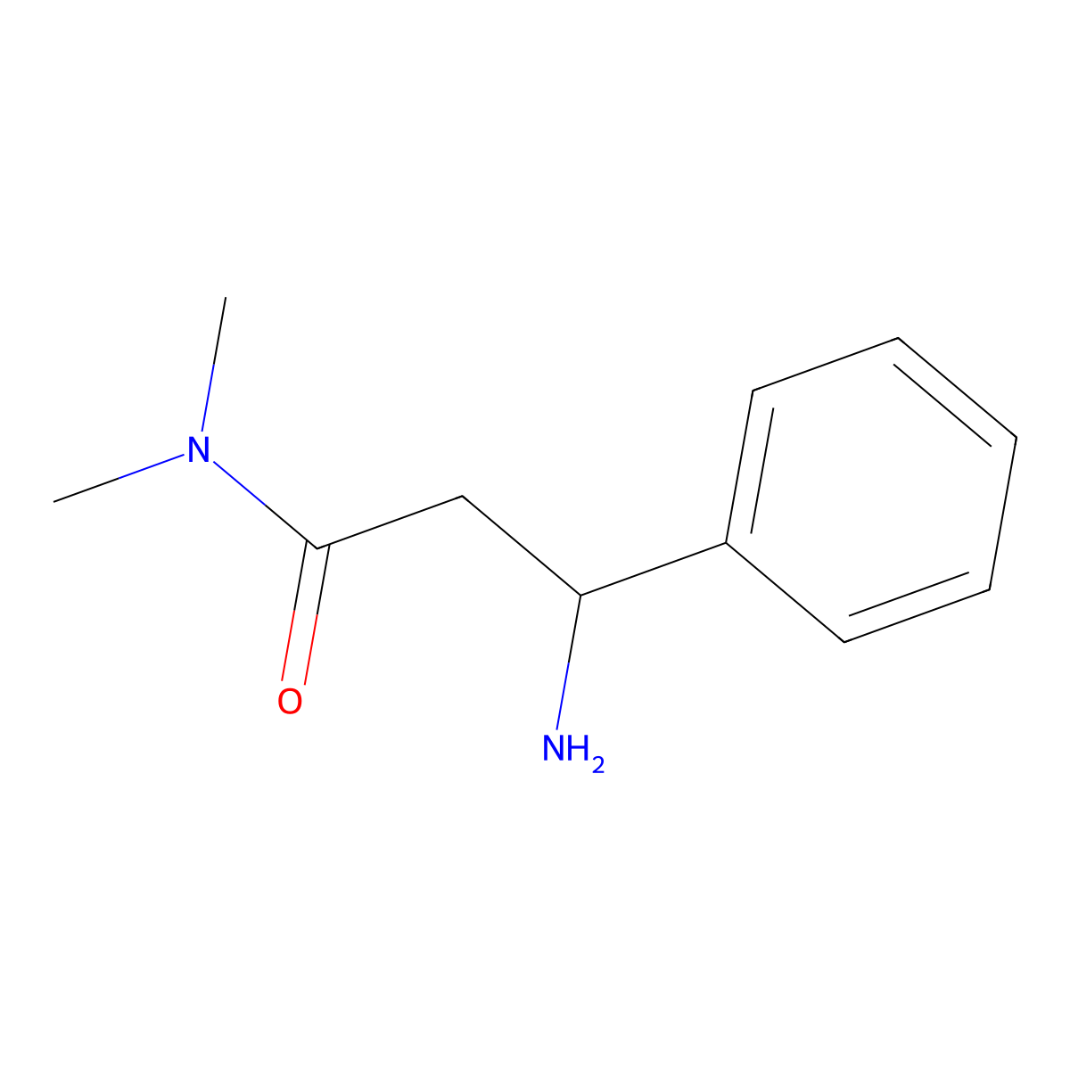 3-amino-N,N-dimethyl-3-phenylpropanamide molecular structure, CAS 180264-38-4