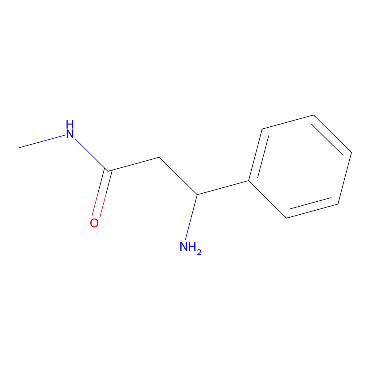3-amino-N-methyl-3-phenylpropanamide molecular structure, CAS 180264-40-8