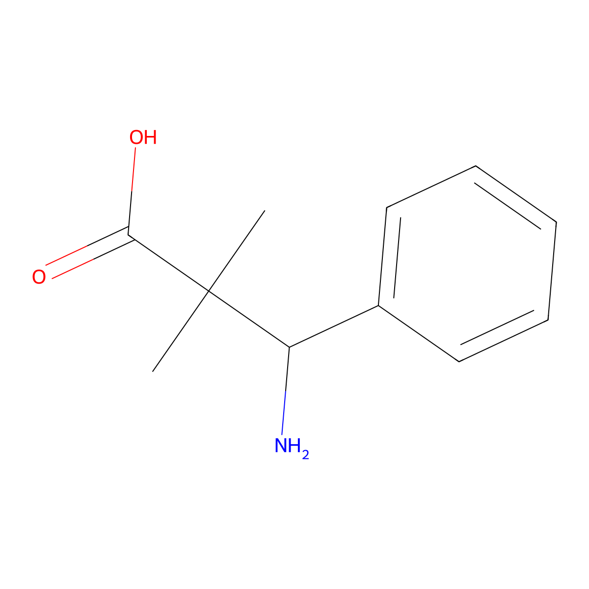 3-Amino-2,2-dimethyl-3-phenylpropanoic acid molecular structure, CAS 180264-94-2
