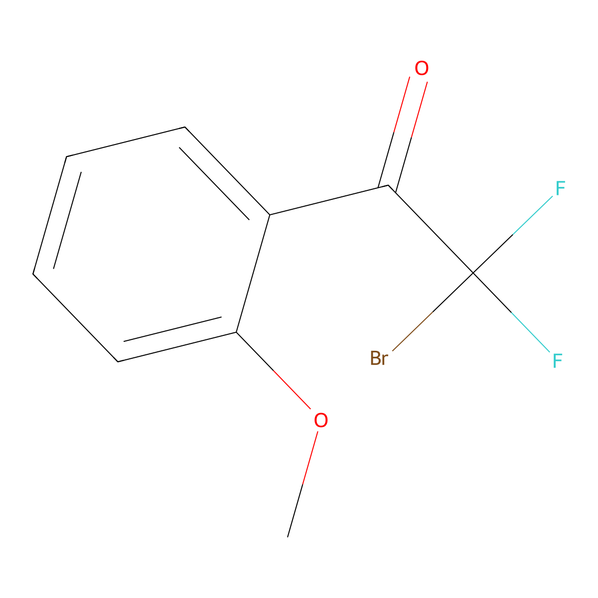 2-Bromo-2,2-difluoro-1-(2-methoxyphenyl)ethanone molecular structure, CAS 1802650-65-2