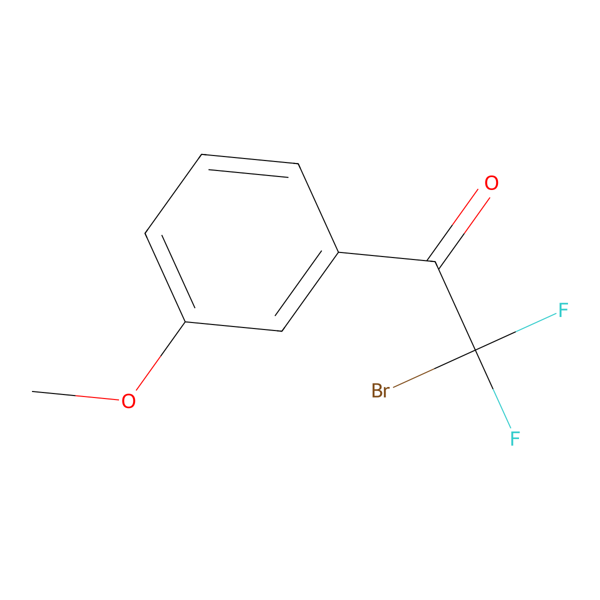 2-Bromo-2,2-difluoro-1-(3-methoxyphenyl)ethanone molecular structure, CAS 1802650-66-3