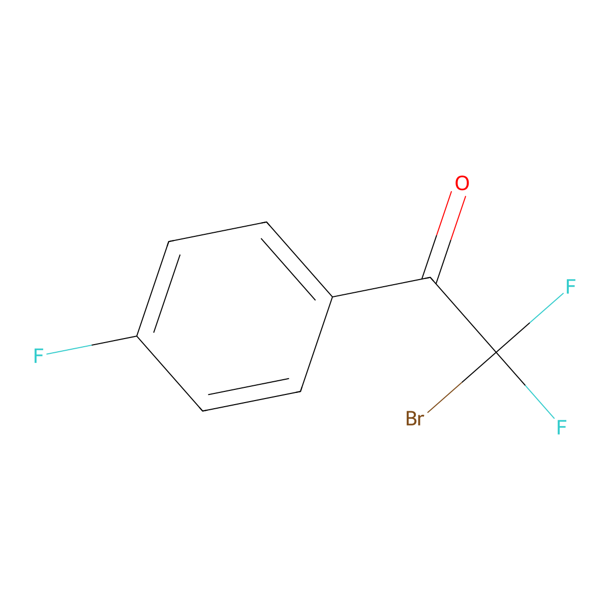 2-Bromo-2,2-difluoro-1-(4-fluorophenyl)ethanone molecular structure, CAS 1802650-67-4