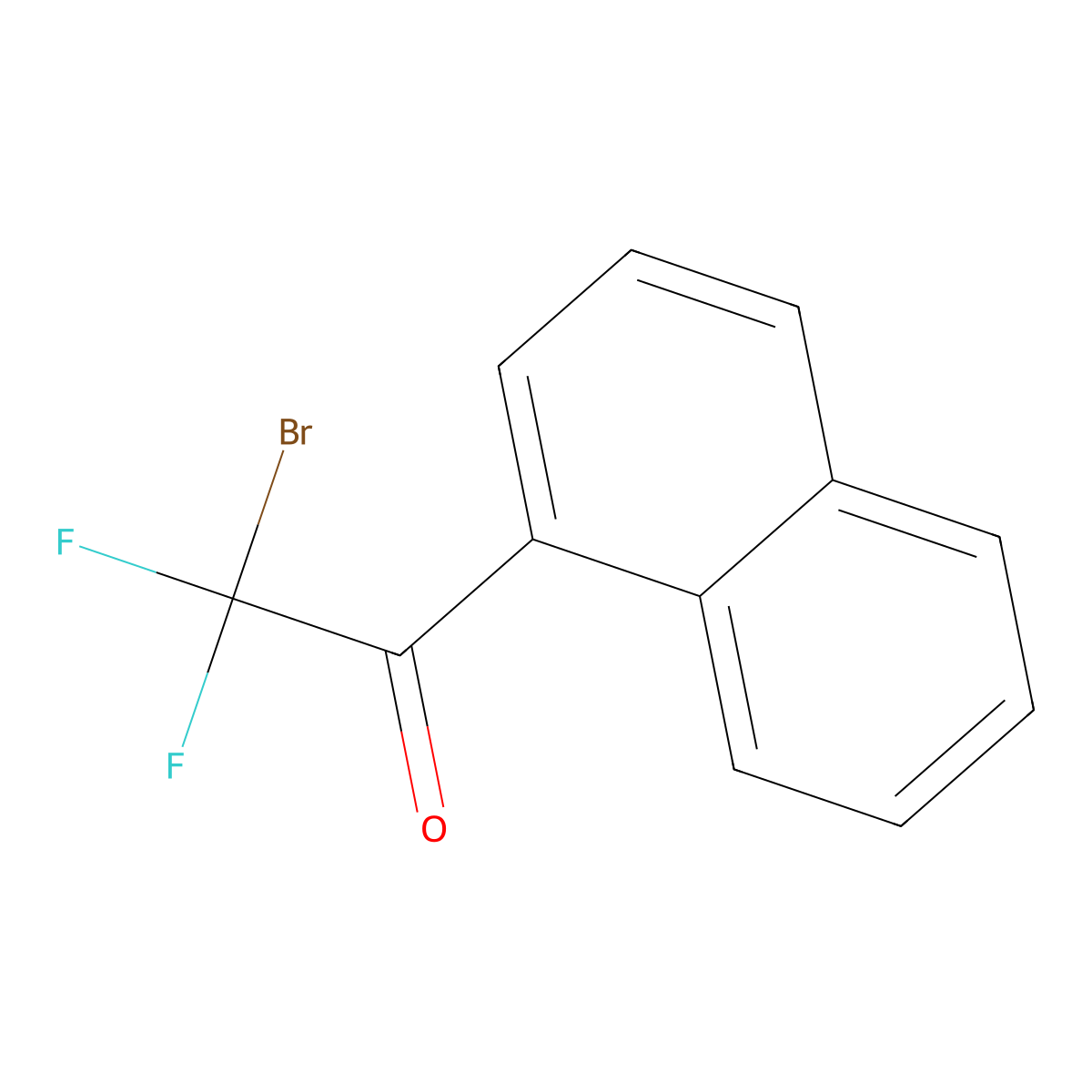 2-Bromo-2,2-difluoro-1-(1-naphthyl)ethanone molecular structure, CAS 1802650-68-5