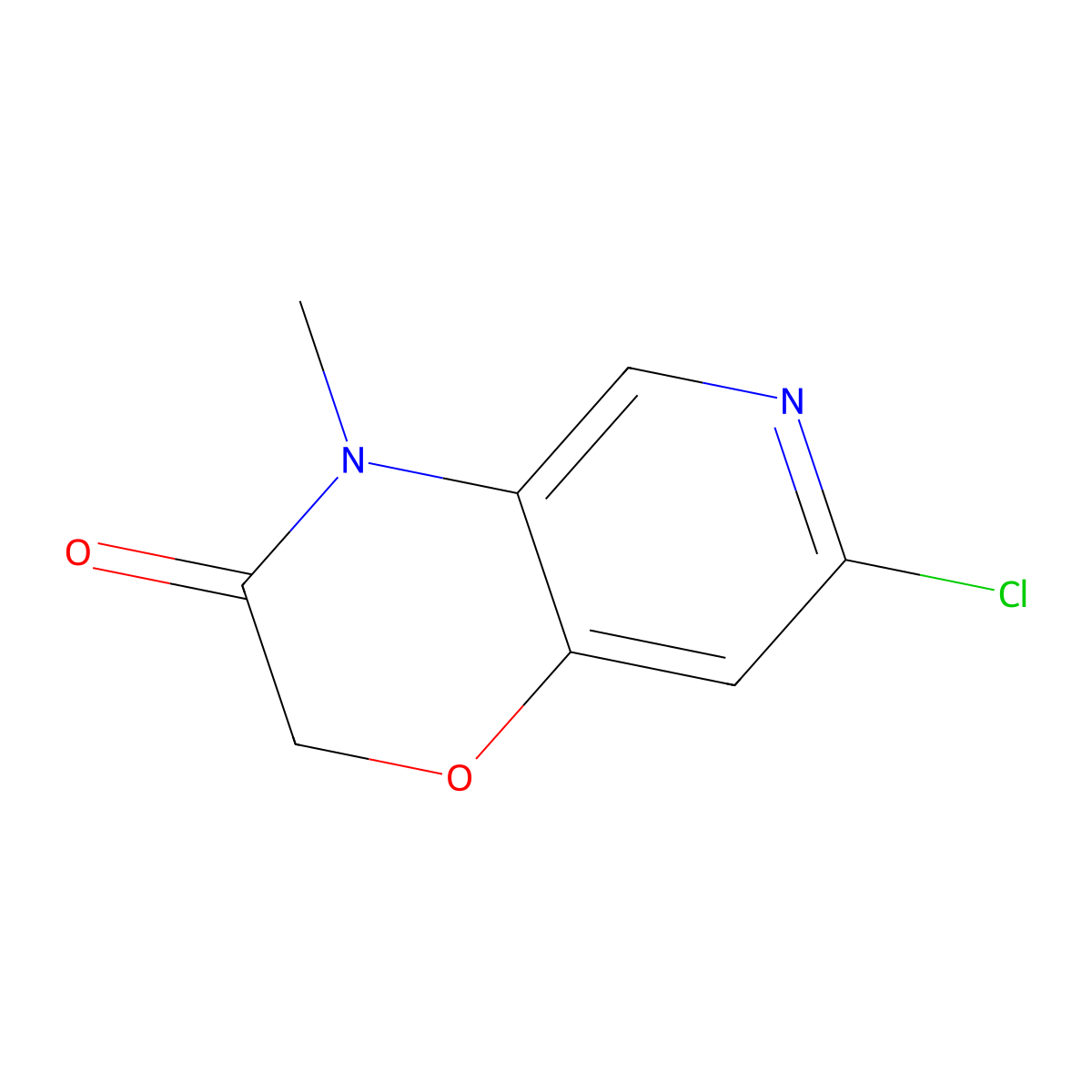7-chloro-4-methyl-2H-pyrido[4,3-b][1,4]oxazin-3(4H)-one molecular structure, CAS 1802660-38-3