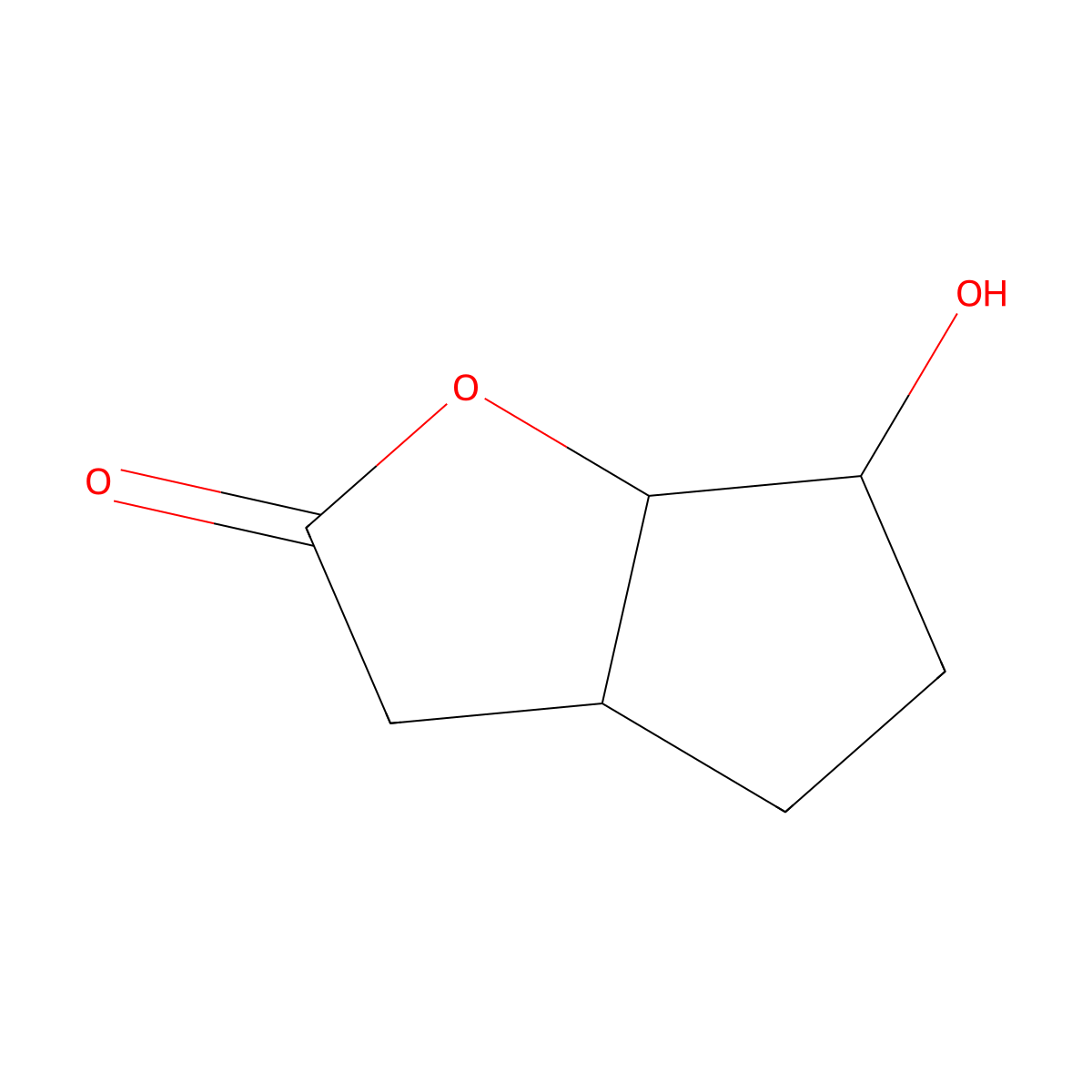 rac-(3aR,6S,6aS)-6-hydroxy-hexahydro-2H-cyclopenta[b]furan-2-one molecular structure, CAS 1802667-48-6