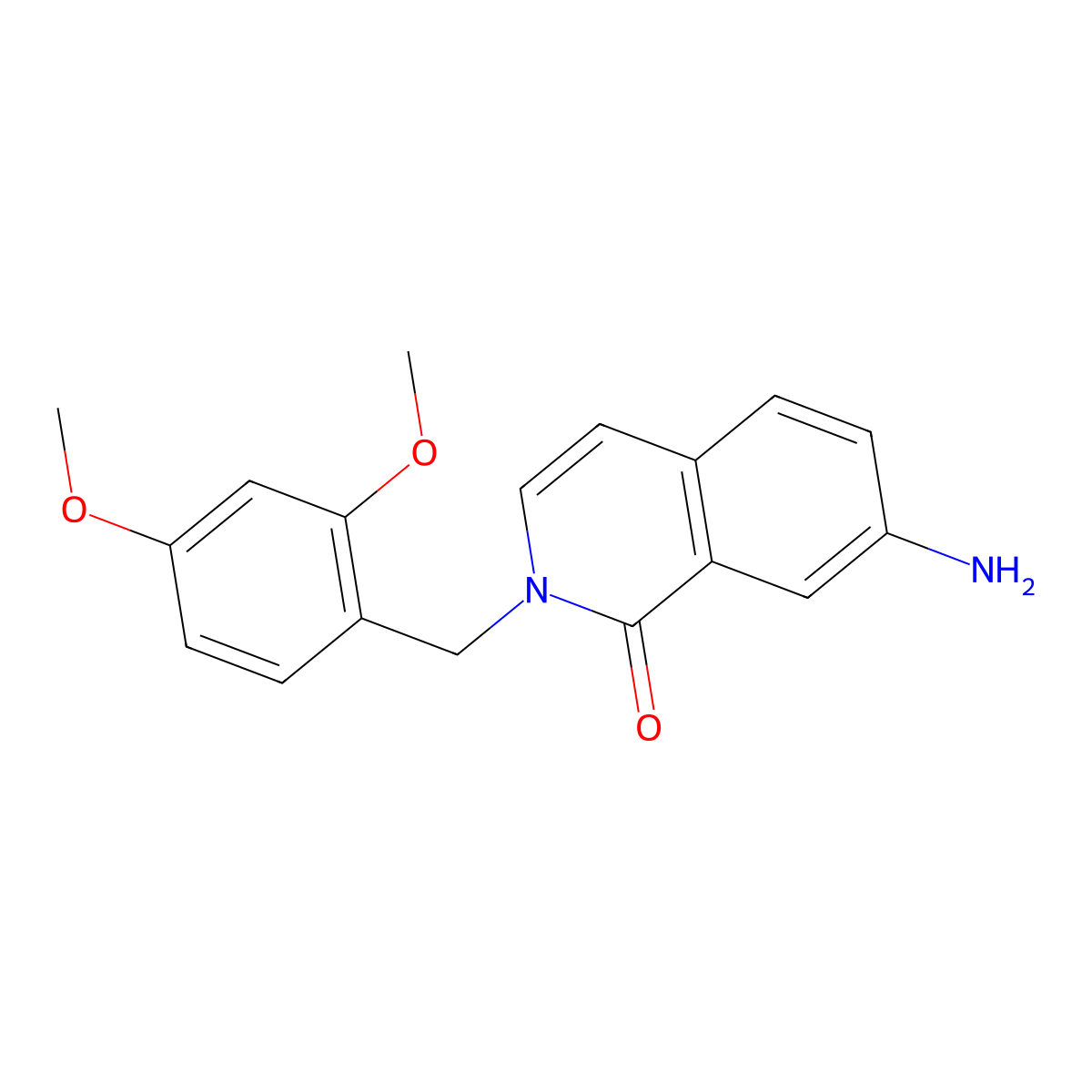 7-Amino-2-(2,4-dimethoxybenzyl)isoquinolin-1(2H)-one molecular structure, CAS 1802669-03-9