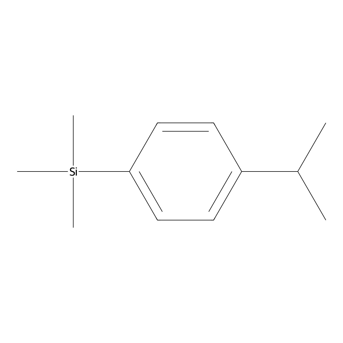 1-(Trimethylsilyl)-4-iso-propylbenzene molecular structure, CAS 18027-97-9