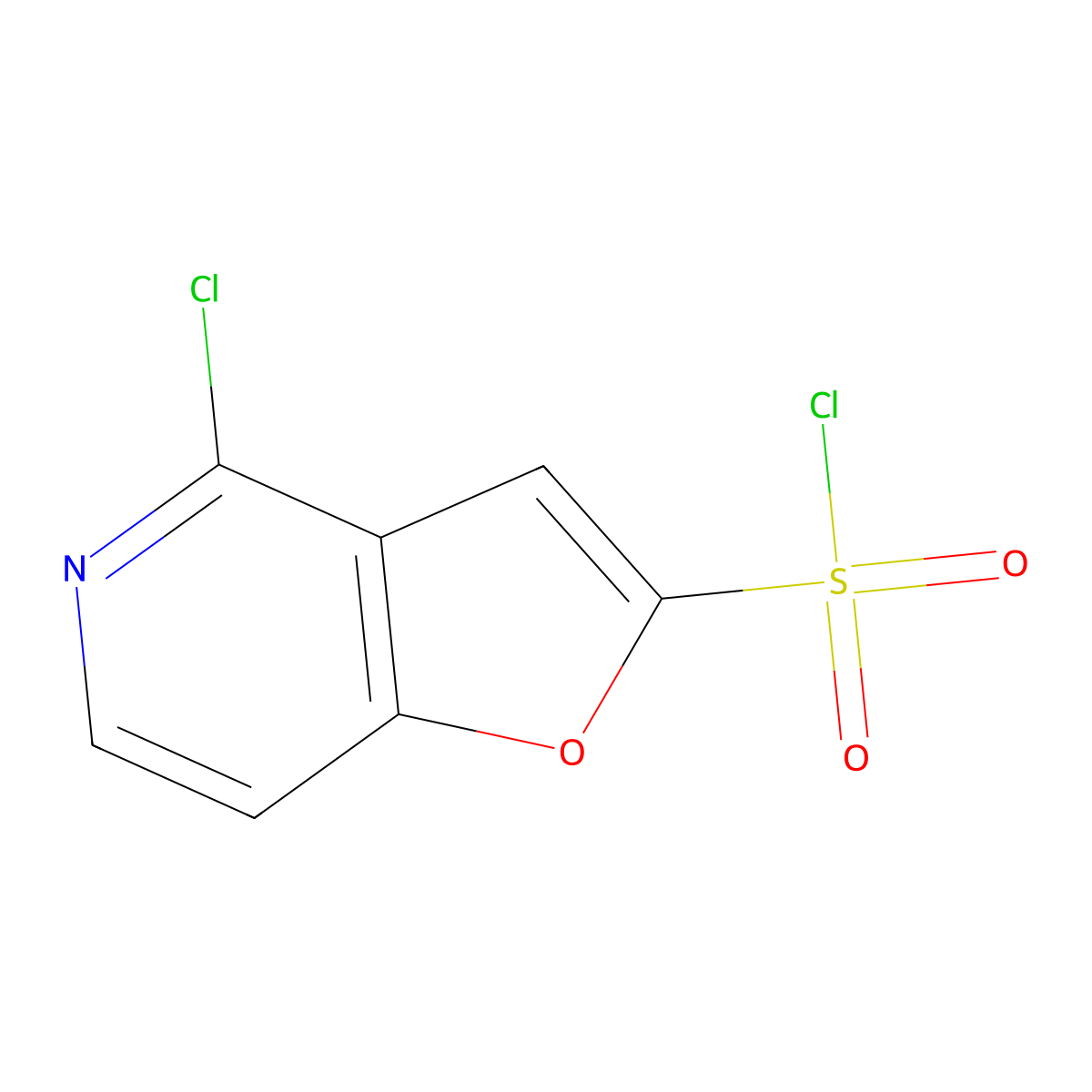4-Chlorofuro[3,2-c]pyridine-2-sulfonyl chloride molecular structure, CAS 1802734-04-8