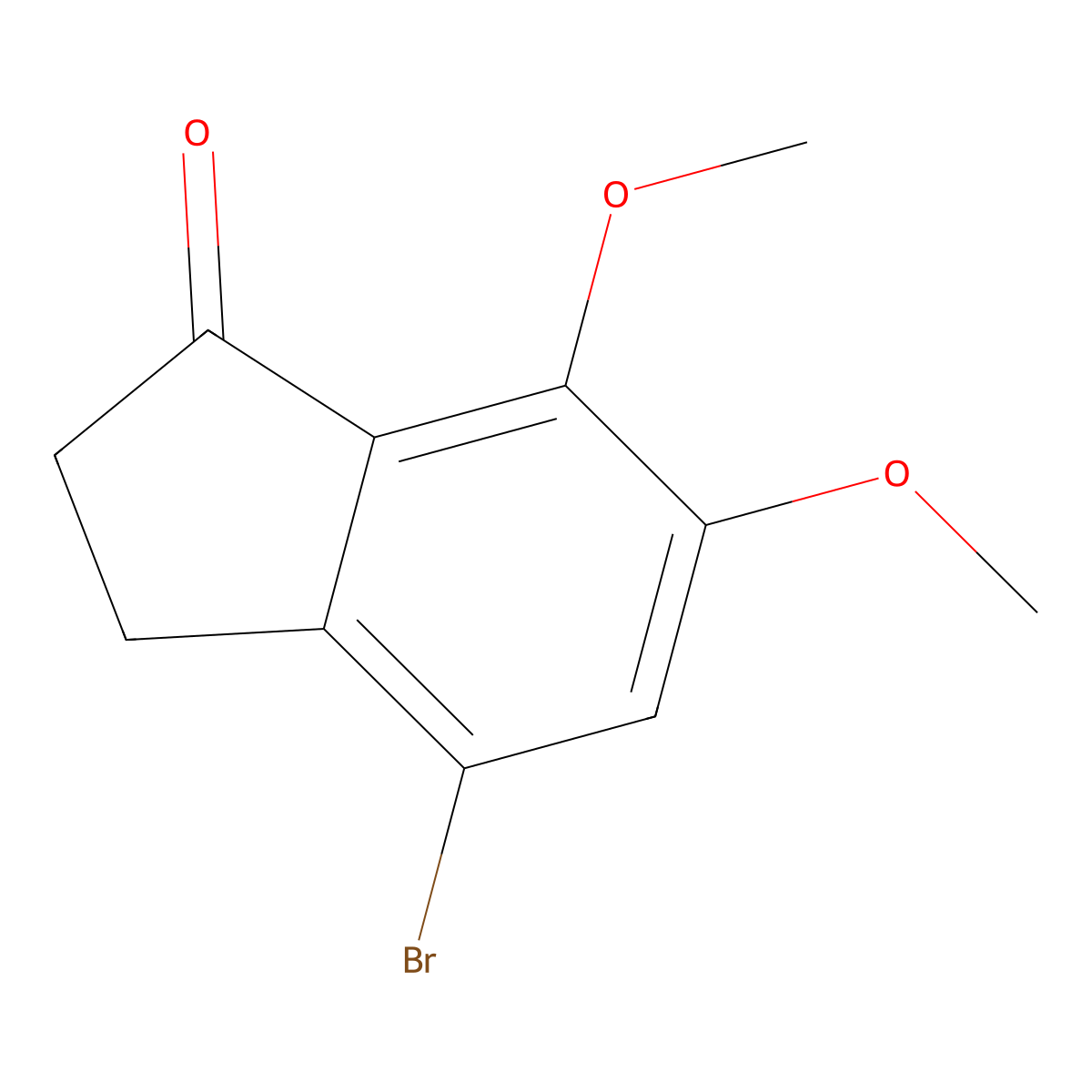4-Bromo-6,7-dimethoxy-1-indanone molecular structure, CAS 18028-29-0