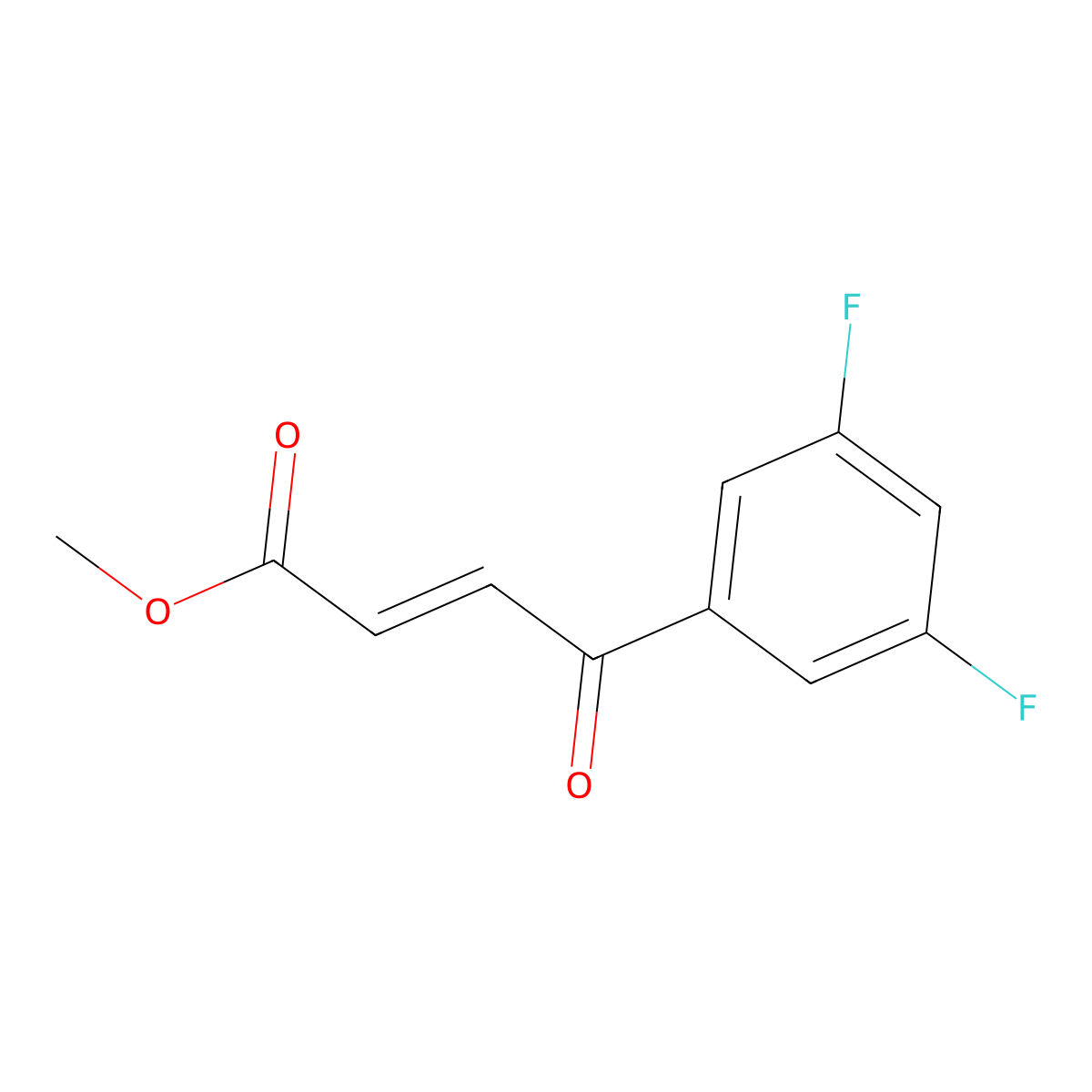 Methyl (E)-4-(3,5-difluorophenyl)-4-oxobut-2-enoate molecular structure, CAS 1802803-22-0