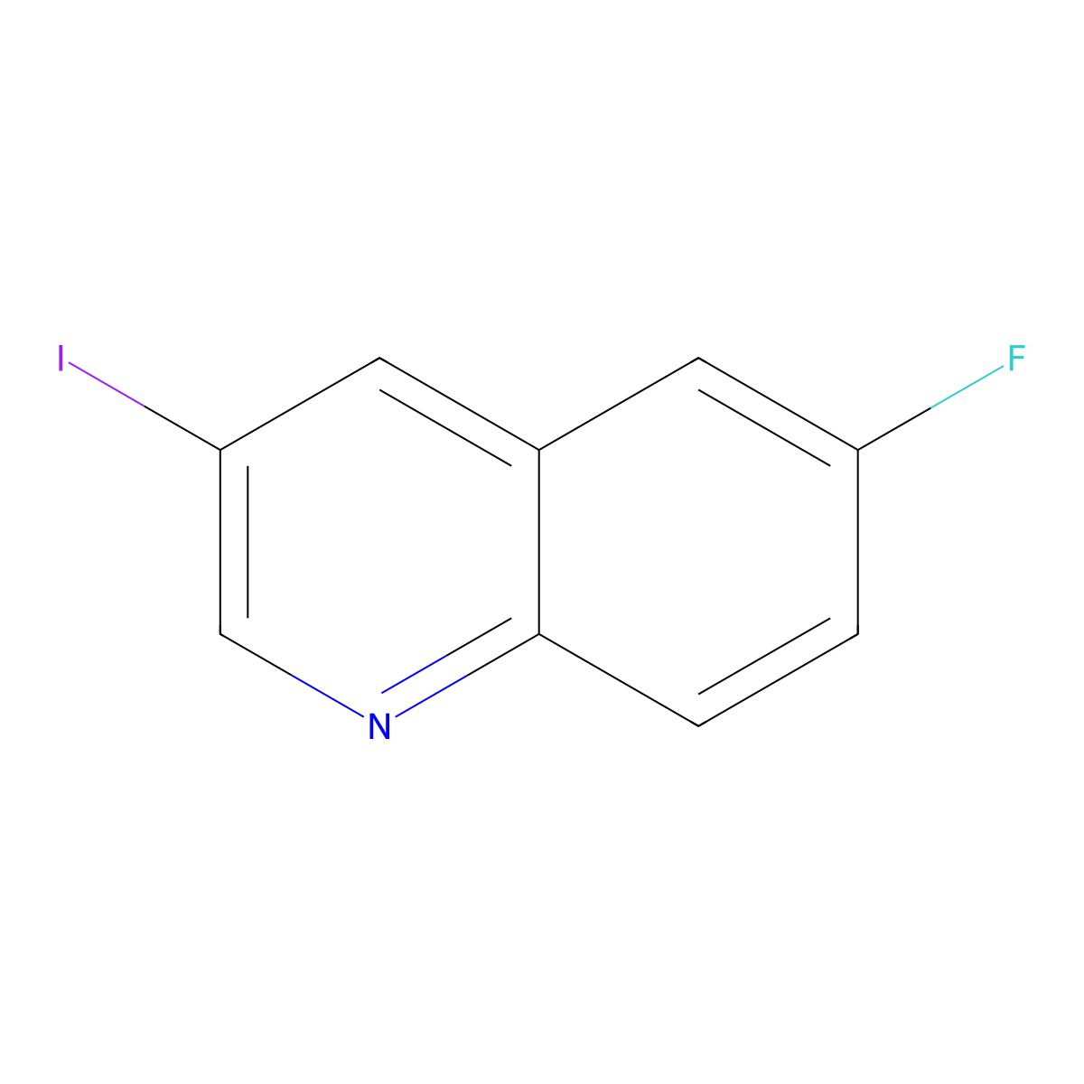 6-Fluoro-3-iodoquinoline molecular structure, CAS 1802820-04-7