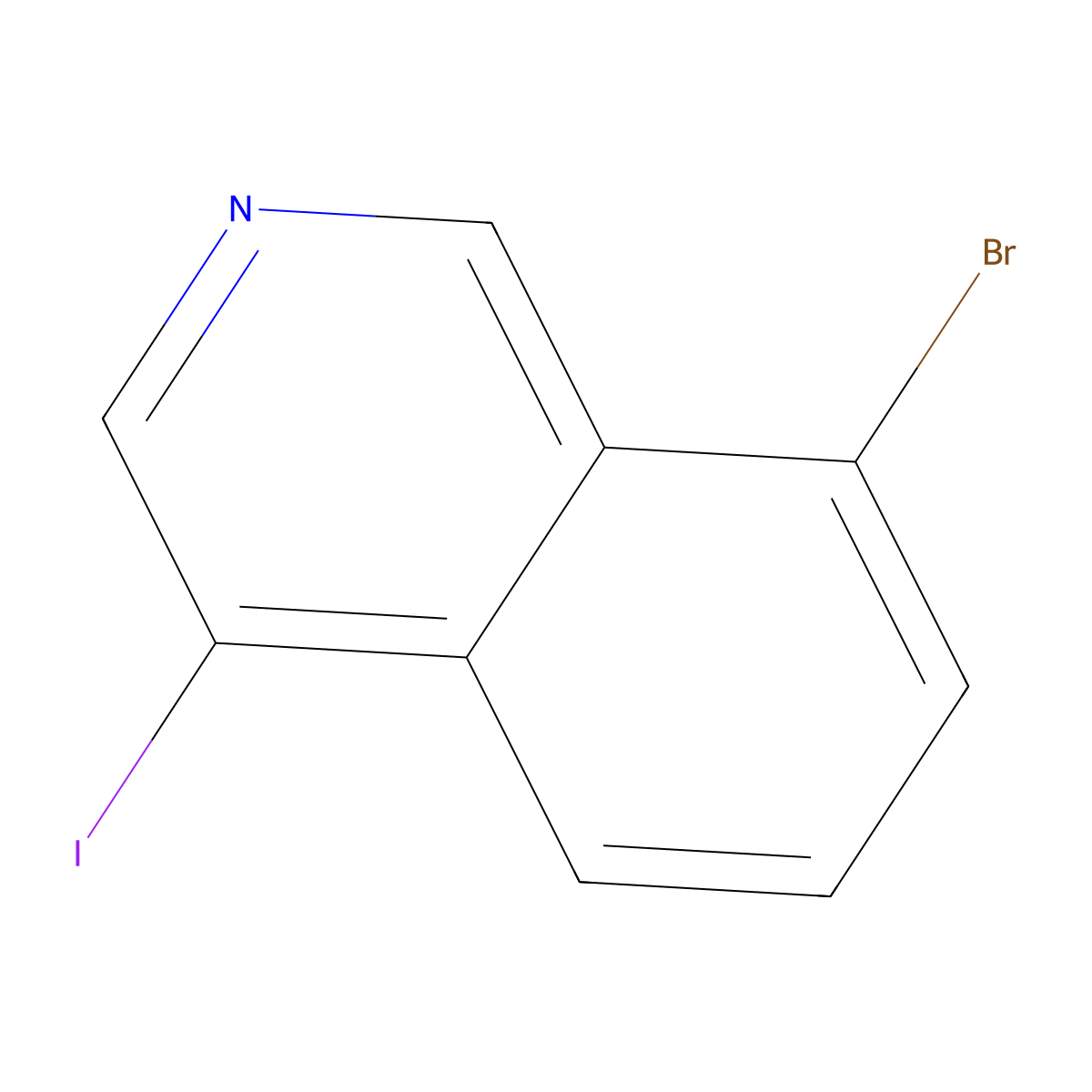 8-Bromo-4-iodoisoquinoline molecular structure, CAS 1802820-08-1