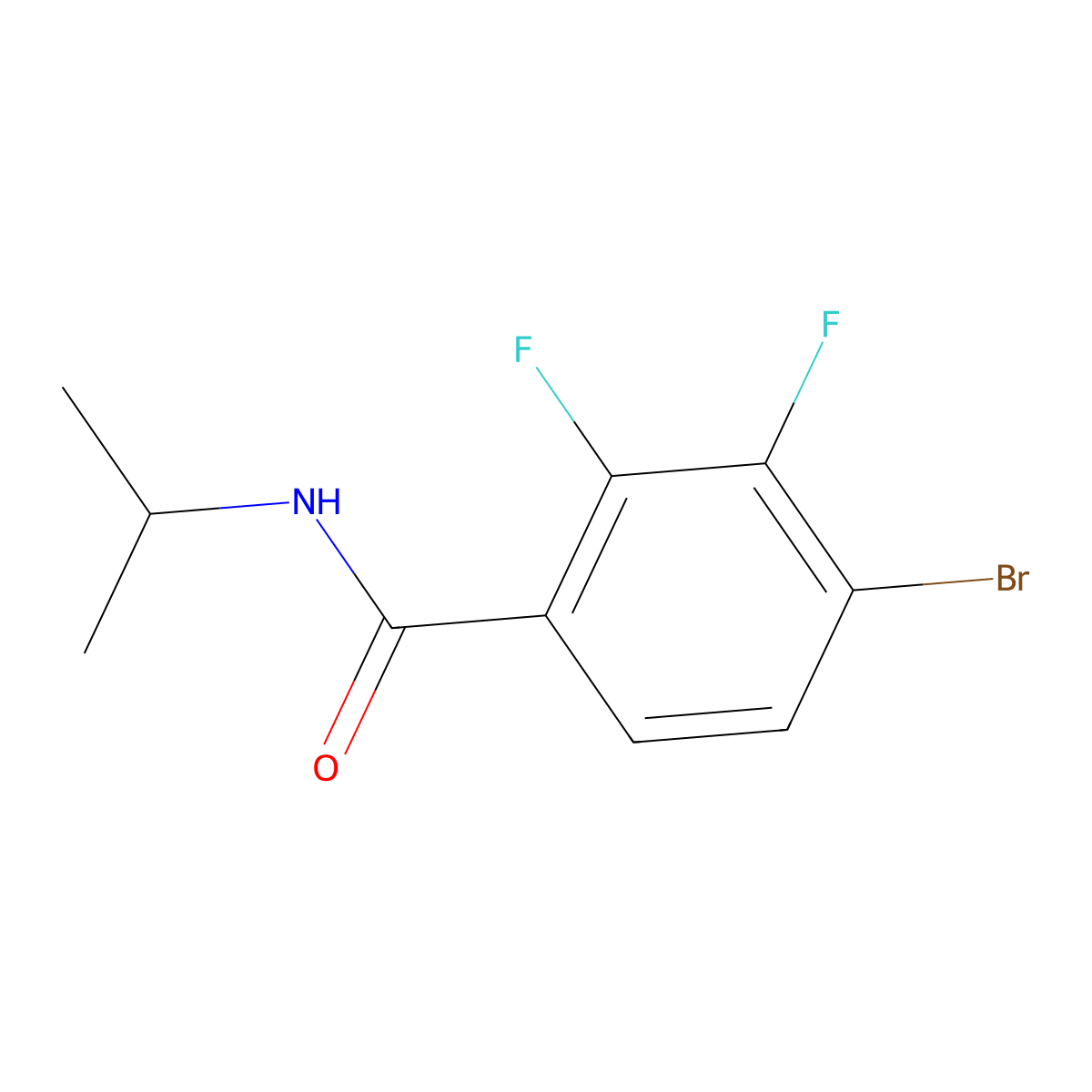 4-bromo-2,3-difluoro-N-isopropylbenzamide molecular structure, CAS 1802886-22-1