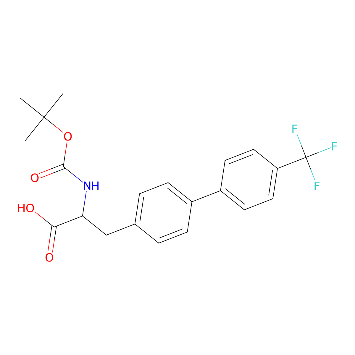 Boc-4-(4-trifluoromethylphenyl)-L-phenylalanine molecular structure, CAS 1802897-77-3