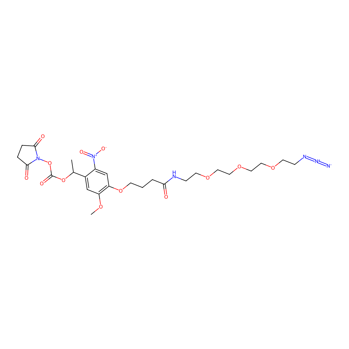 PC Azido-PEG3-NHS carbonate ester molecular structure, CAS 1802907-96-5
