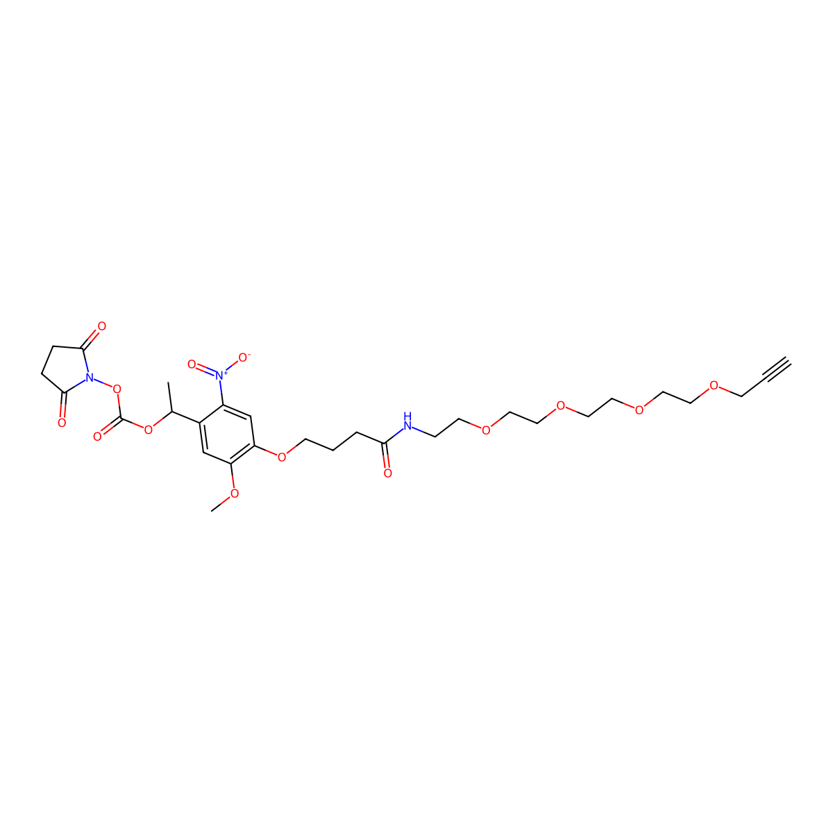 PC Alkyne-PEG4-NHS carbonate ester molecular structure, CAS 1802907-98-7