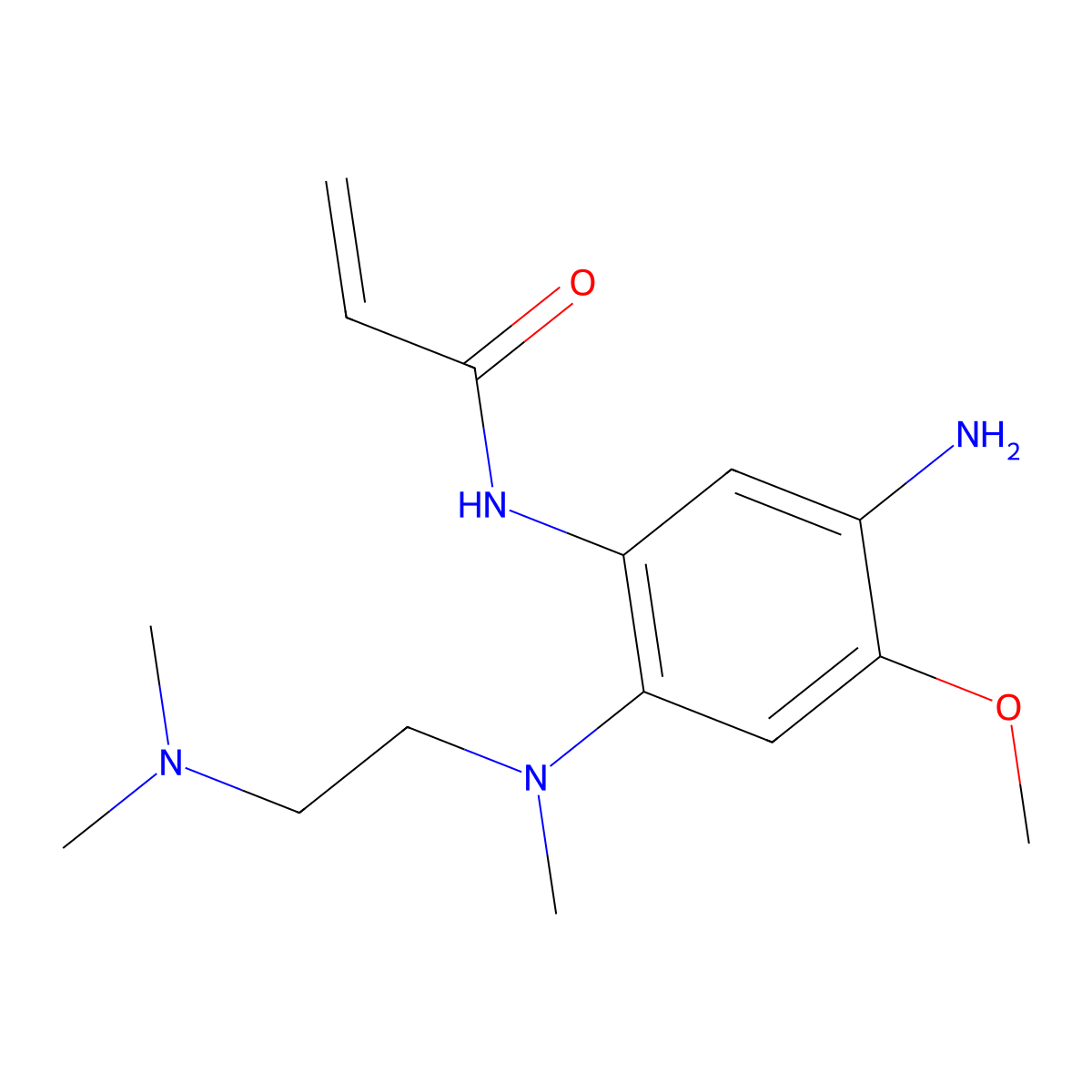 N-(5-Amino-2-((2-(dimethylamino)ethyl)(methyl)amino)-4-methoxyphenyl)acrylamide molecular structure, CAS 1802924-16-8