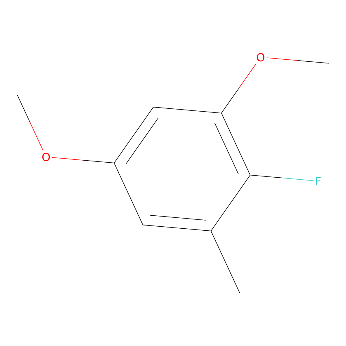 2-Fluoro-1,5-dimethoxy-3-methylbenzene molecular structure, CAS 1802933-11-4
