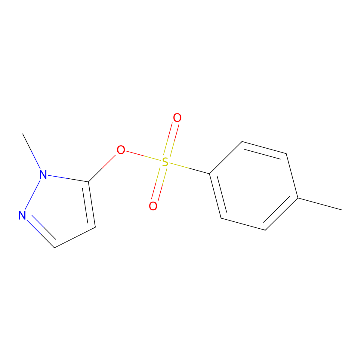 1-methyl-1H-pyrazol-5-yl 4-methylbenzene-1-sulfonate molecular structure, CAS 1802942-80-8