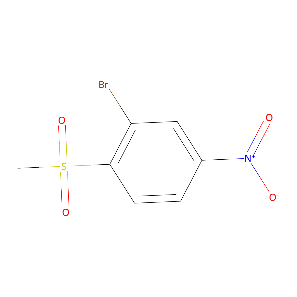2-Bromo-1-(methylsulfonyl)-4-nitrobenzene molecular structure, CAS 180297-54-5