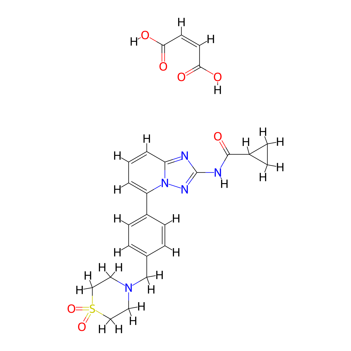 Filgotinib Maleate molecular structure, CAS 1802998-75-9