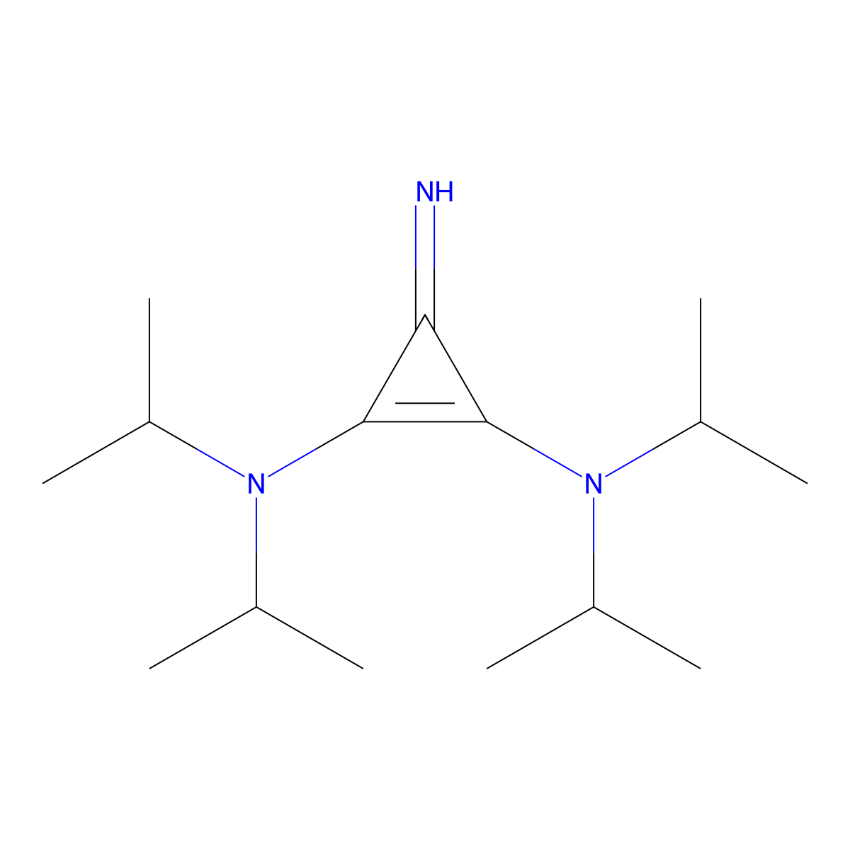 3-Imino-N1,N1,N2,N2-tetraisopropylcycloprop-1-ene-1,2-diamine molecular structure, CAS 1802999-98-9