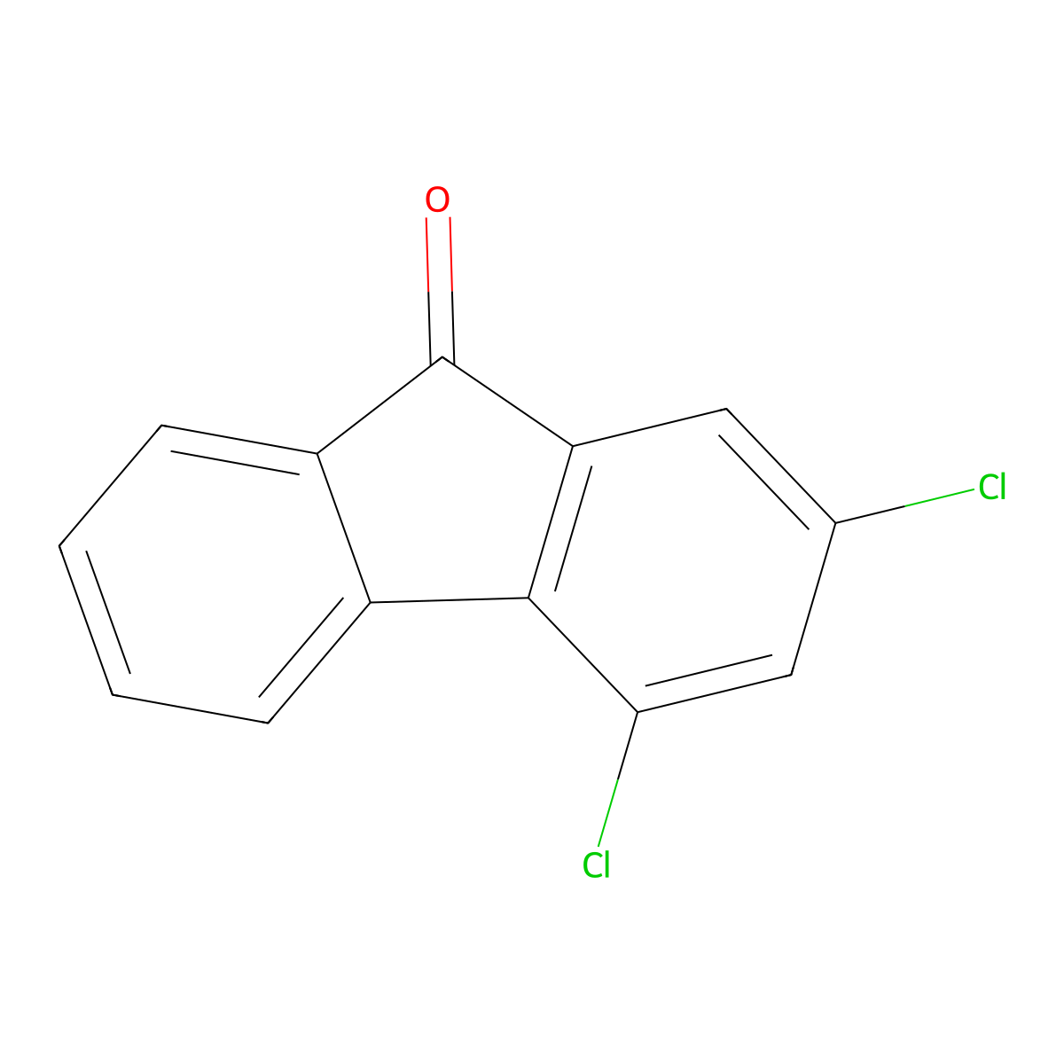 2,4-Dichloro-9-fluorenone molecular structure, CAS 1803-25-4