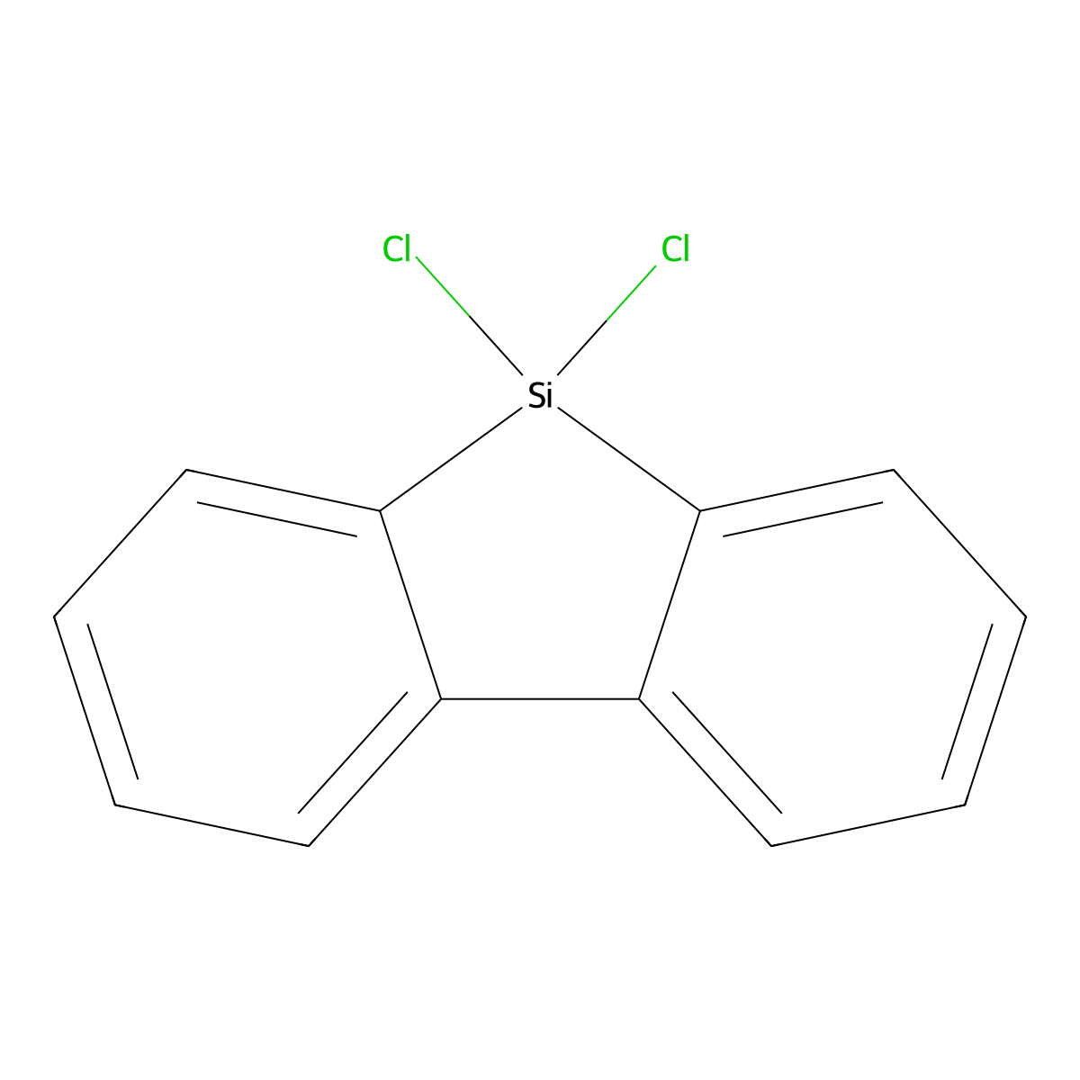 9,9-Dichloro-9-silafluorene molecular structure, CAS 18030-58-5