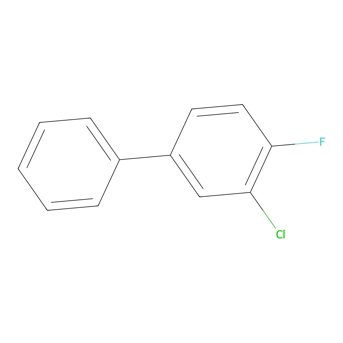 3-Chloro-4-fluoro-1,1'-biphenyl molecular structure, CAS 1803002-70-1