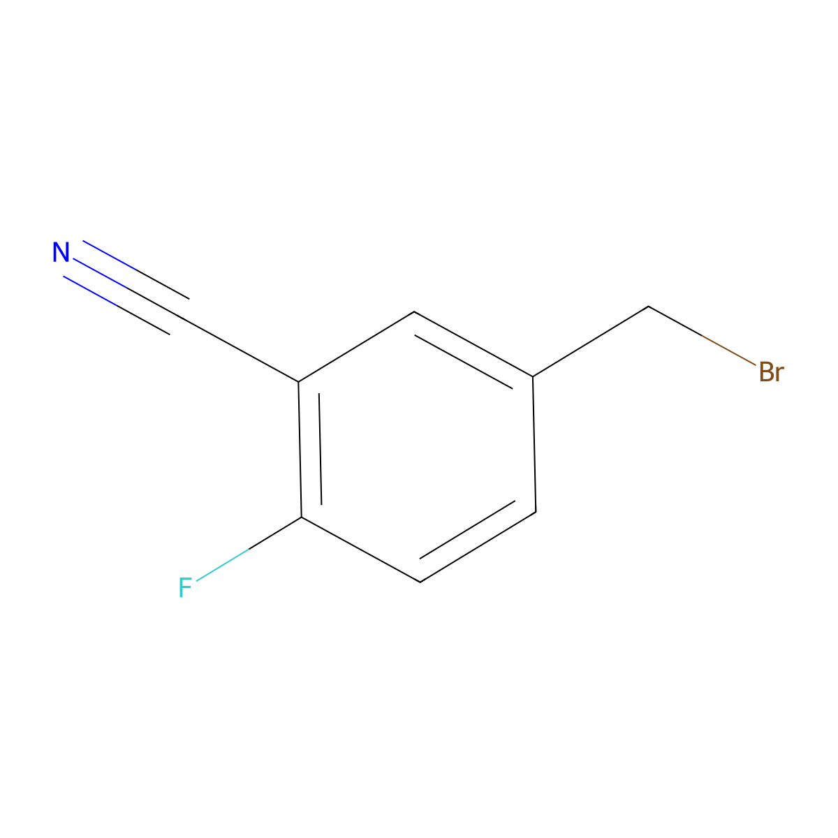 5-(Bromomethyl)-2-fluorobenzonitrile molecular structure, CAS 180302-35-6