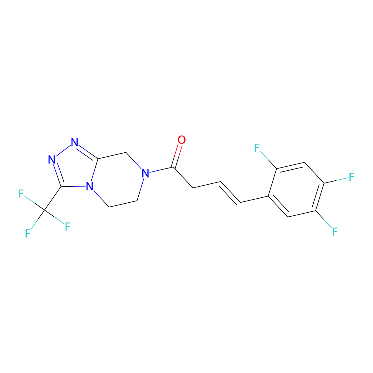 3-Desamino-3,4-dehydro sitagliptin molecular structure, CAS 1803026-58-5