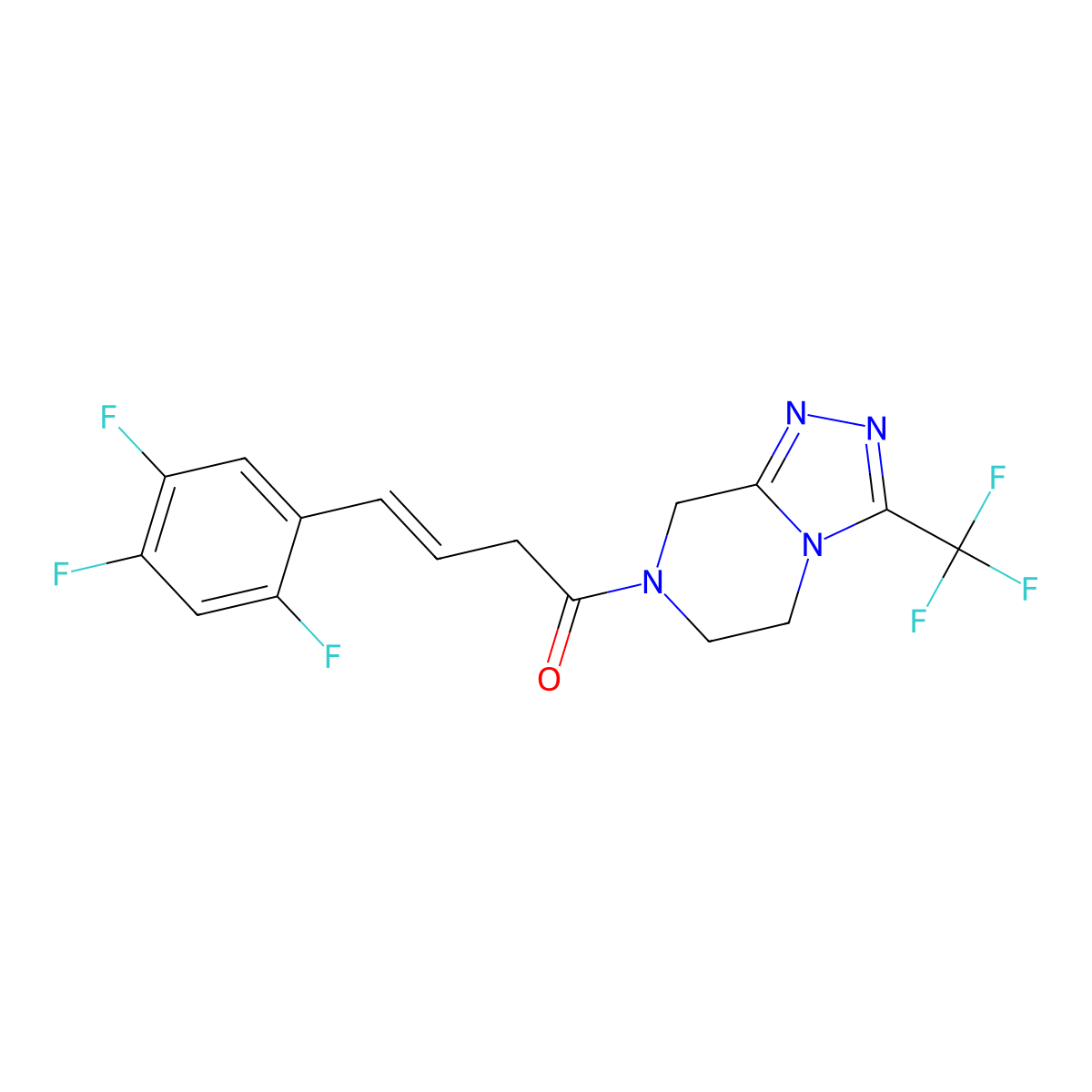 3-Desamino-3,4-dehydro sitagliptin molecular structure, CAS 1803026-58-5