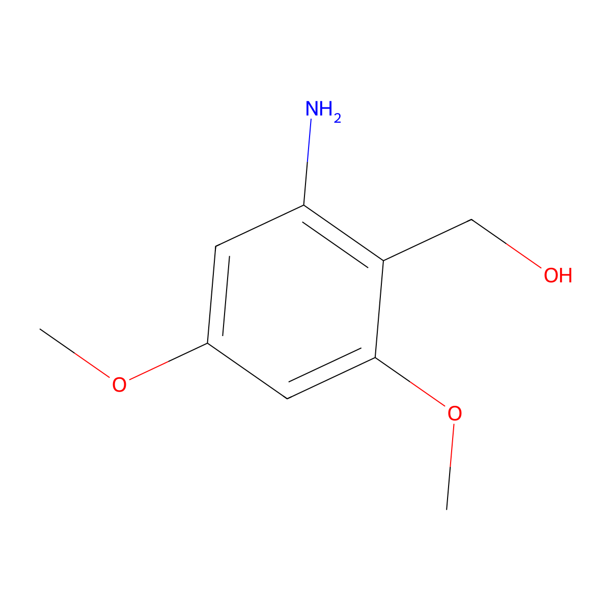 (2-Amino-4,6-dimethoxyphenyl)methanol molecular structure, CAS 1803028-81-0
