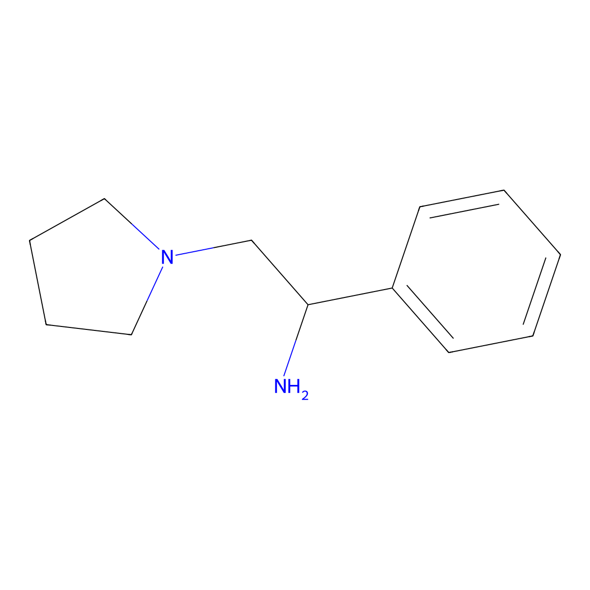 (1R)-1-Phenyl-2-pyrrolidin-1-ylethanamine molecular structure, CAS 180305-85-5