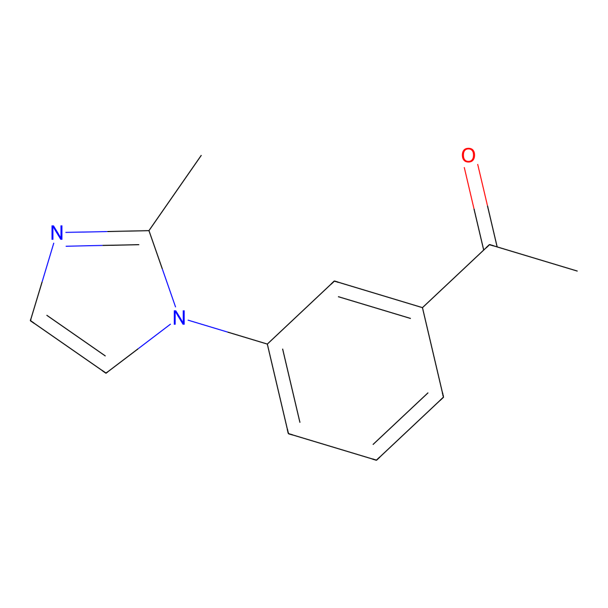 1-[3-(2-Methyl-1H-imidazol-1-YL)phenyl]ethan-1-one molecular structure, CAS 180306-50-7