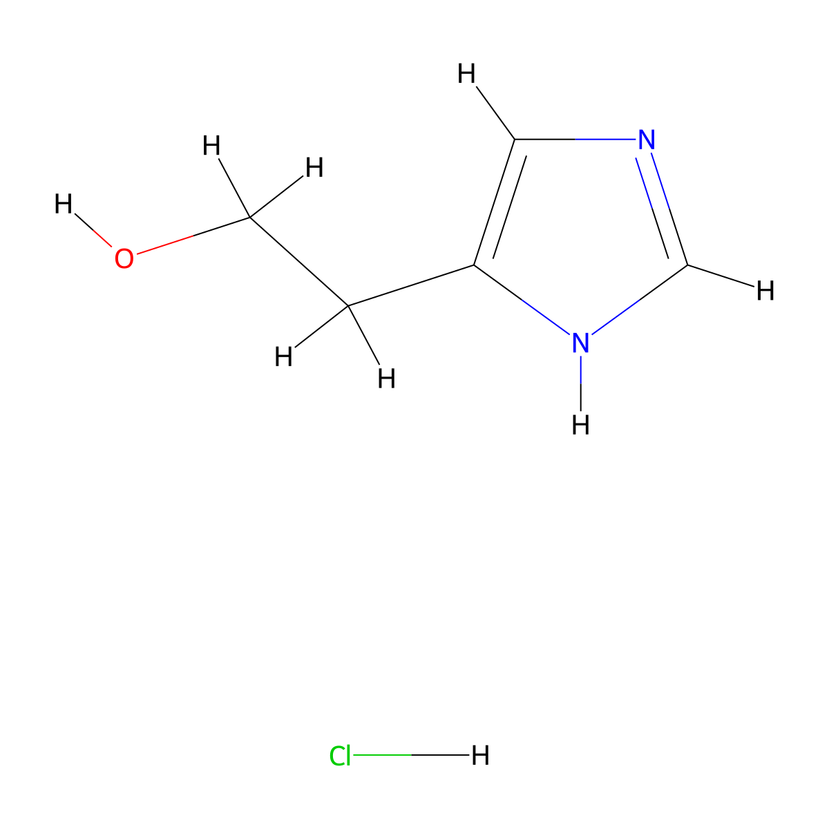 2-(1H-imidazol-4-yl)ethan-1-ol hydrochloride molecular structure, CAS 180307-01-1