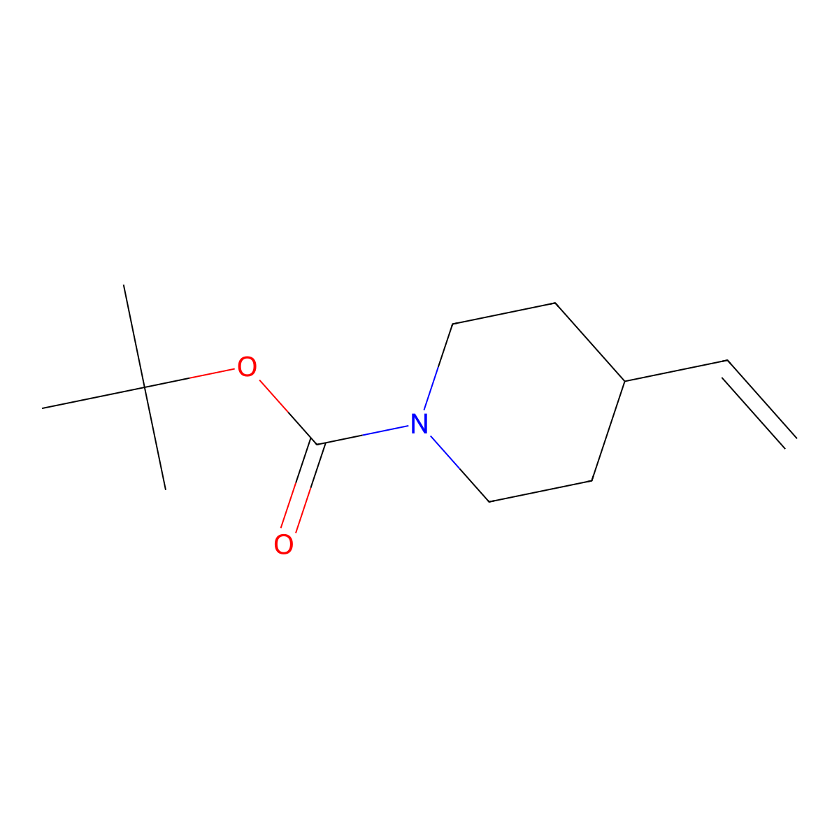 tert-Butyl 4-ethenylpiperidine-1-carboxylate molecular structure, CAS 180307-56-6