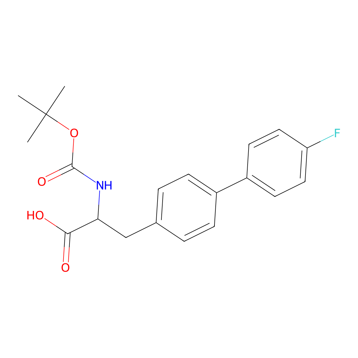 (R)-2-(Boc-amino)-3-(4'-fluoro-[1,1'-biphenyl]-4-YL)propanoic acid molecular structure, CAS 1803077-47-5